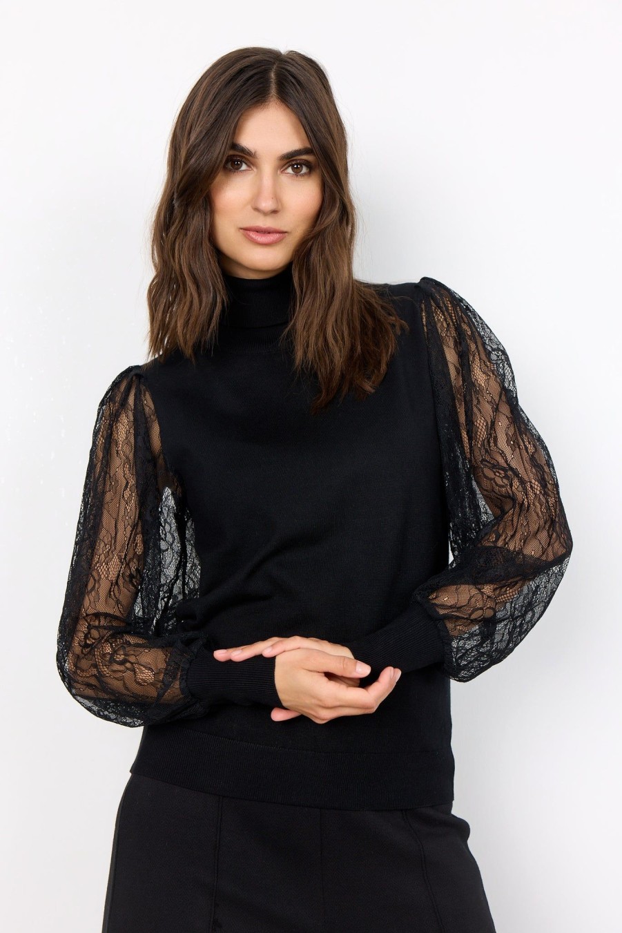 Women Soya Concept Knitwear And Sweaters | Soya Concept Dollie Jumper In Black 33456