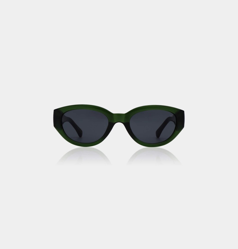 Women A Kjaerbede Sunglasses And Eyewear | A.Kjaerbede Winnie In Dark Green Transparent