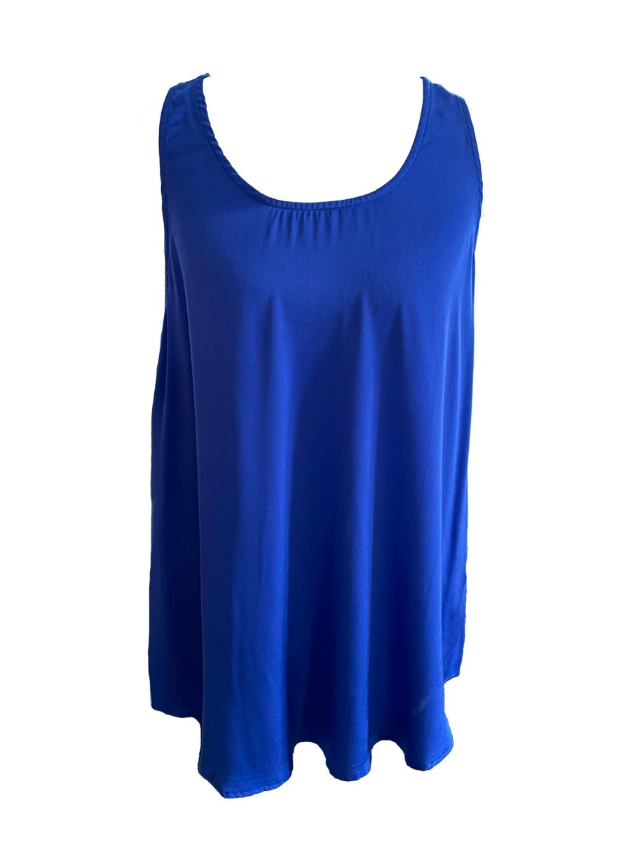 Women Silk95Five Tops | Silk95Five Tivoli Tank In Imperial Blue