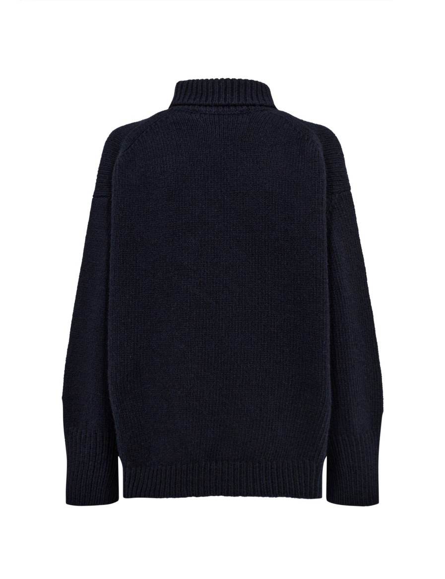 Women Levete Room Knitwear And Sweaters | Levete Room Perle Jumper In Dark Navy 300946