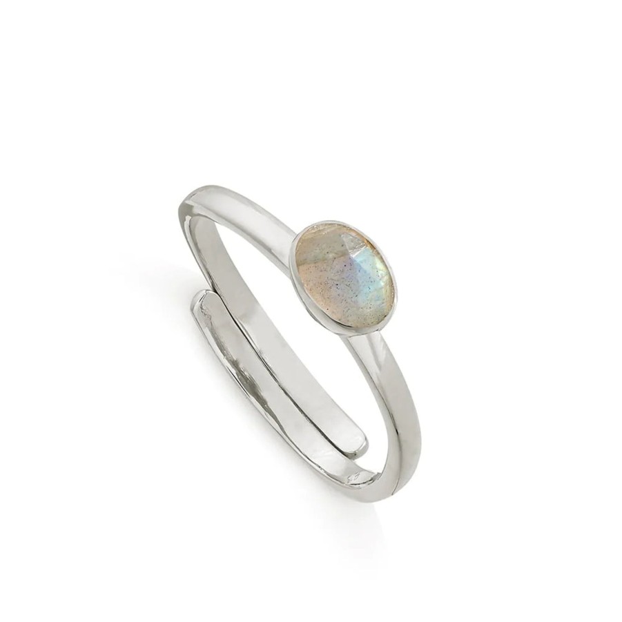 Women SVP Jewellery Rings | Sarah Verity Svp Atomic Micro Labradorite Silver Ring