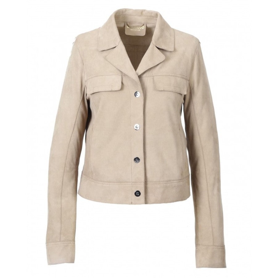 Women Oakwood Coats And Jackets | Oakwood Taste Suede Jacket In Beige