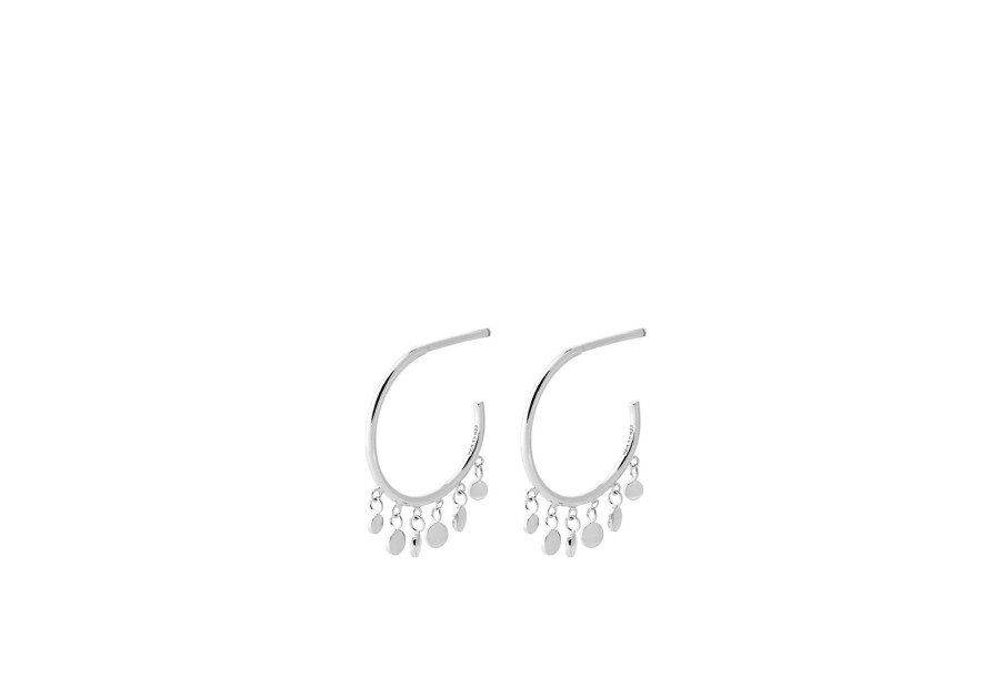 Women Pernille Corydon Earrings | Pernille Corydon Glow Earrings 14Mm In Silver