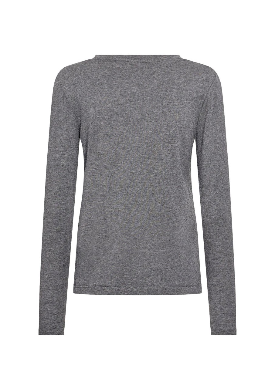 Women Soya Concept Tops | Soya Concept Tamar 1 Shirt In Dark Grey Melange 26319