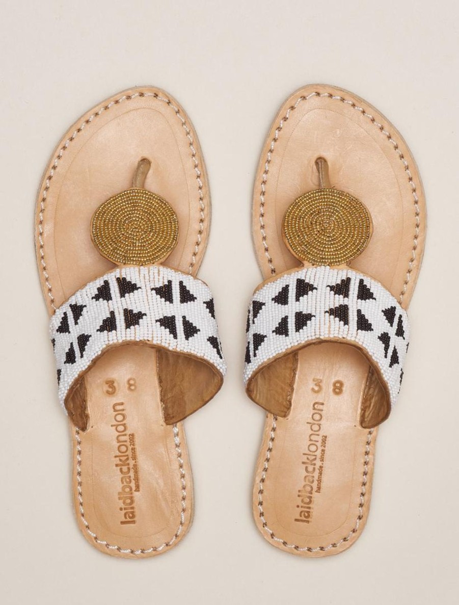 Women Laidback London | Laidback London Heron Sandal In Black And White