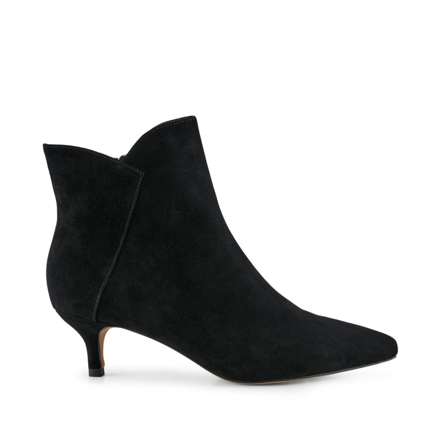 Women Shoe The Bear | Shoe The Bear Saga Zip Boot In Black Suede