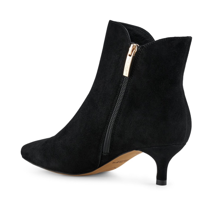 Women Shoe The Bear | Shoe The Bear Saga Zip Boot In Black Suede