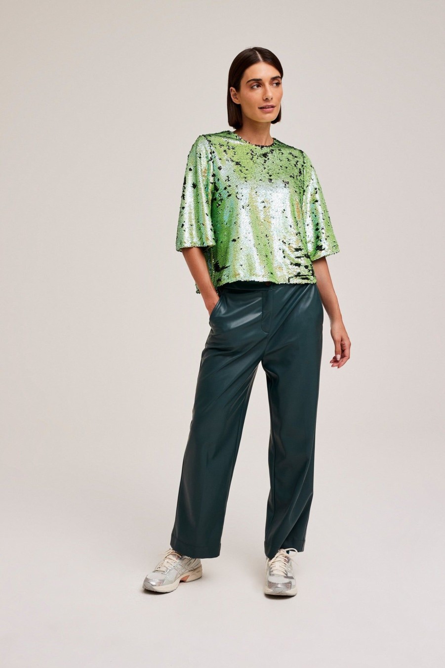 Women CKS Trousers & Skirts And Shorts | Cks Tonkson Trouser In Urban Chic Green