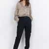 Women Soya Concept Trousers & Skirts And Shorts | Soya Concept Gilli Cargo Pants In Black 18389