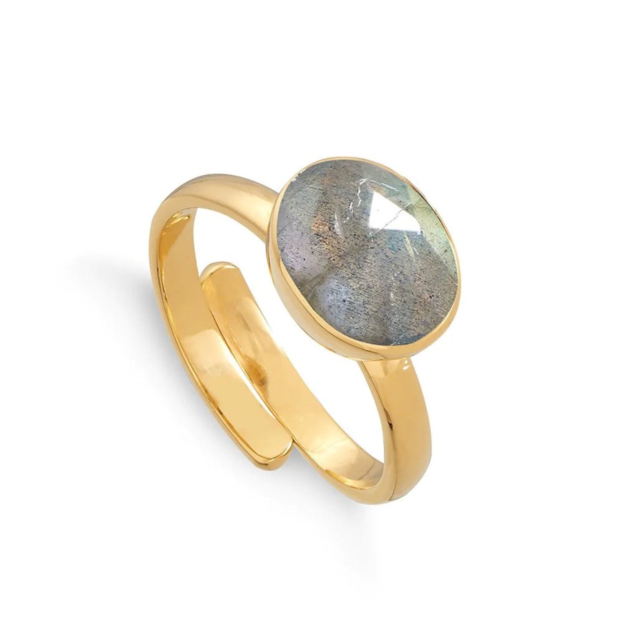 Women SVP Jewellery Rings | Sarah Verity Svp Atomic Midi Labradorite Gold Ring