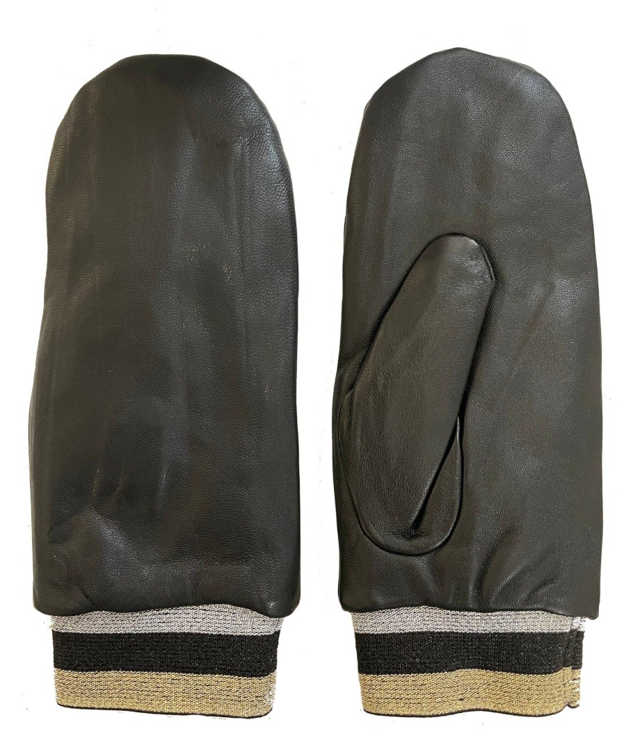 Women Nooki Gloves & Hats And Scarves | Nooki Isabella Leather Mitten In Black