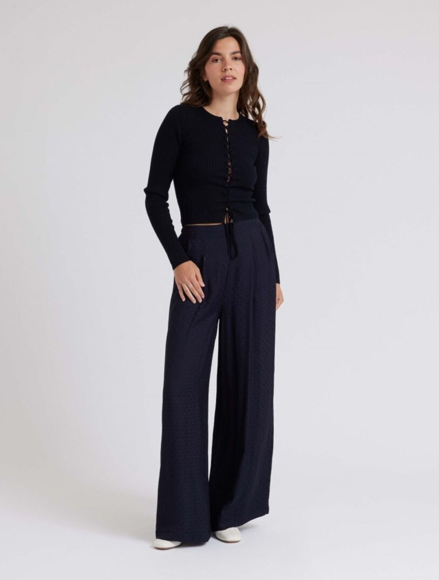 Women Idano Trousers & Skirts And Shorts | Idano Hilde Uni Trouser In Nuit