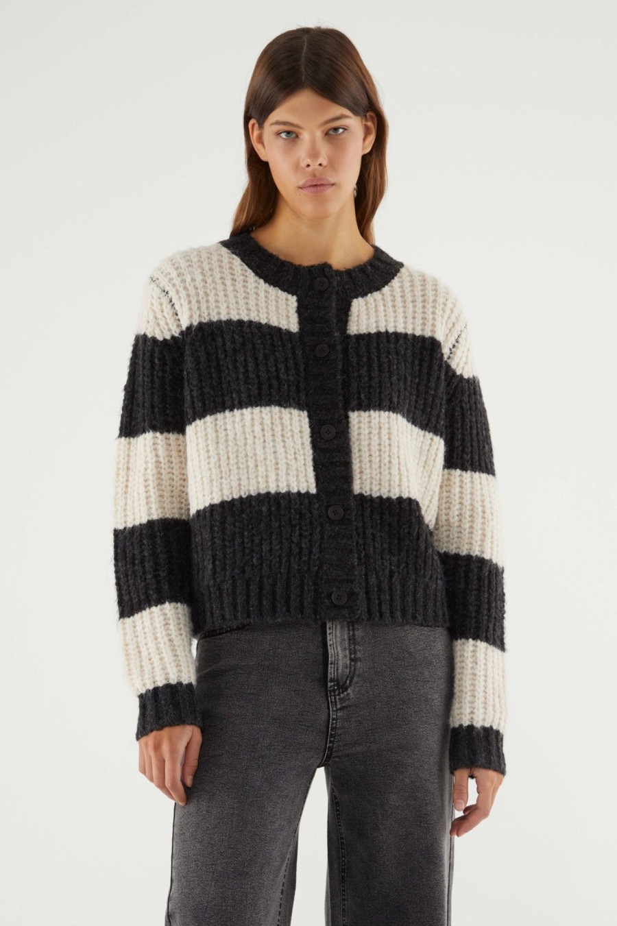 Women Compania Fantastica Knitwear And Sweaters | Compania Fantastica Cardigan In Stripes 10360