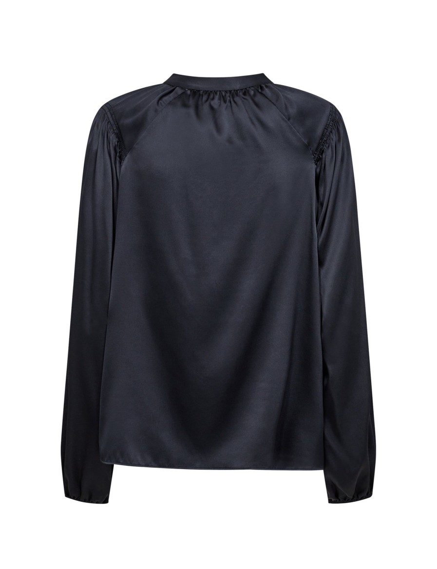 Women Levete room Tops | Levete Room Dakota Blouse In Dark Navy 301015