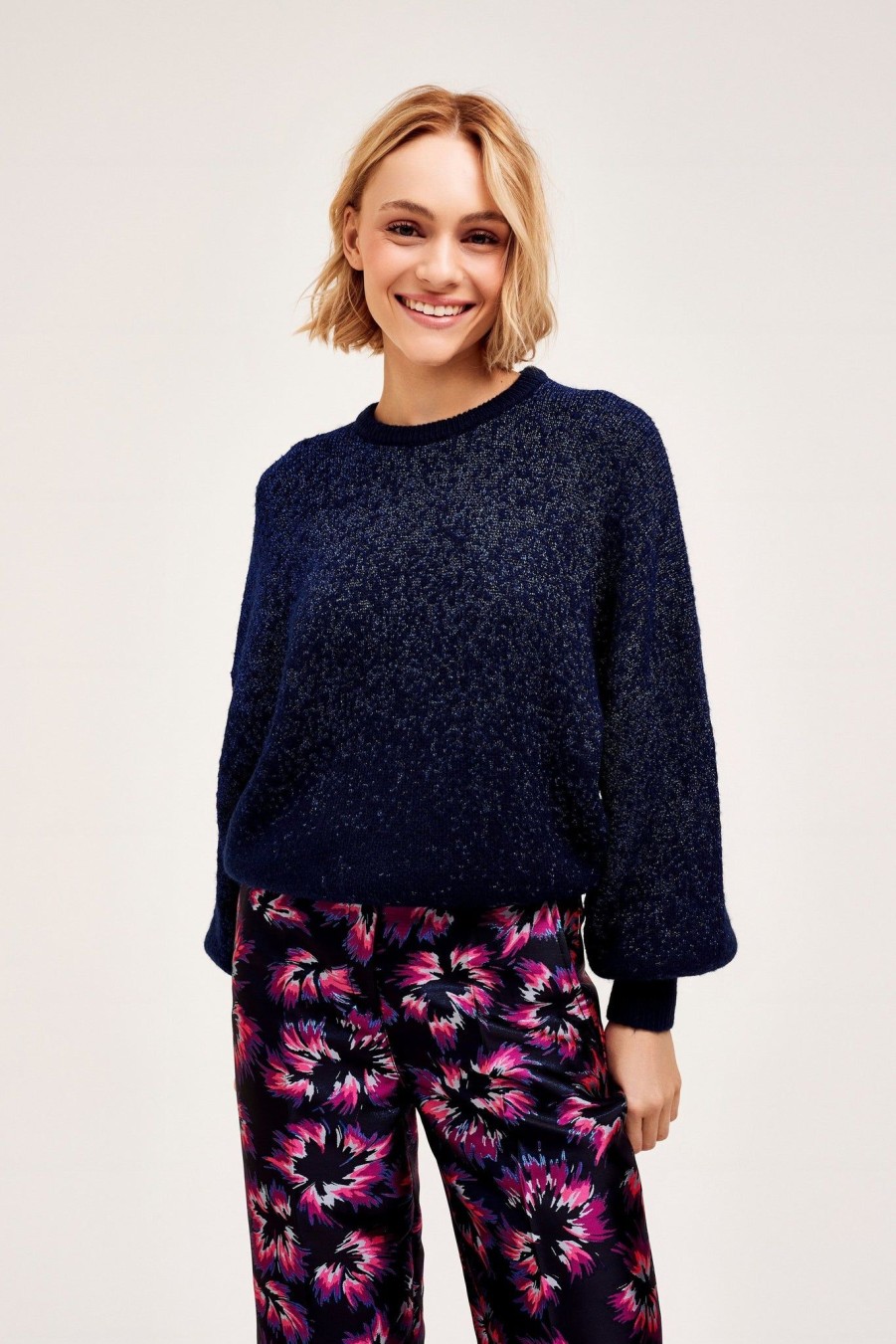 Women CKS Knitwear And Sweaters | Cks Percent Sparkle Jumper In Clematis Blue