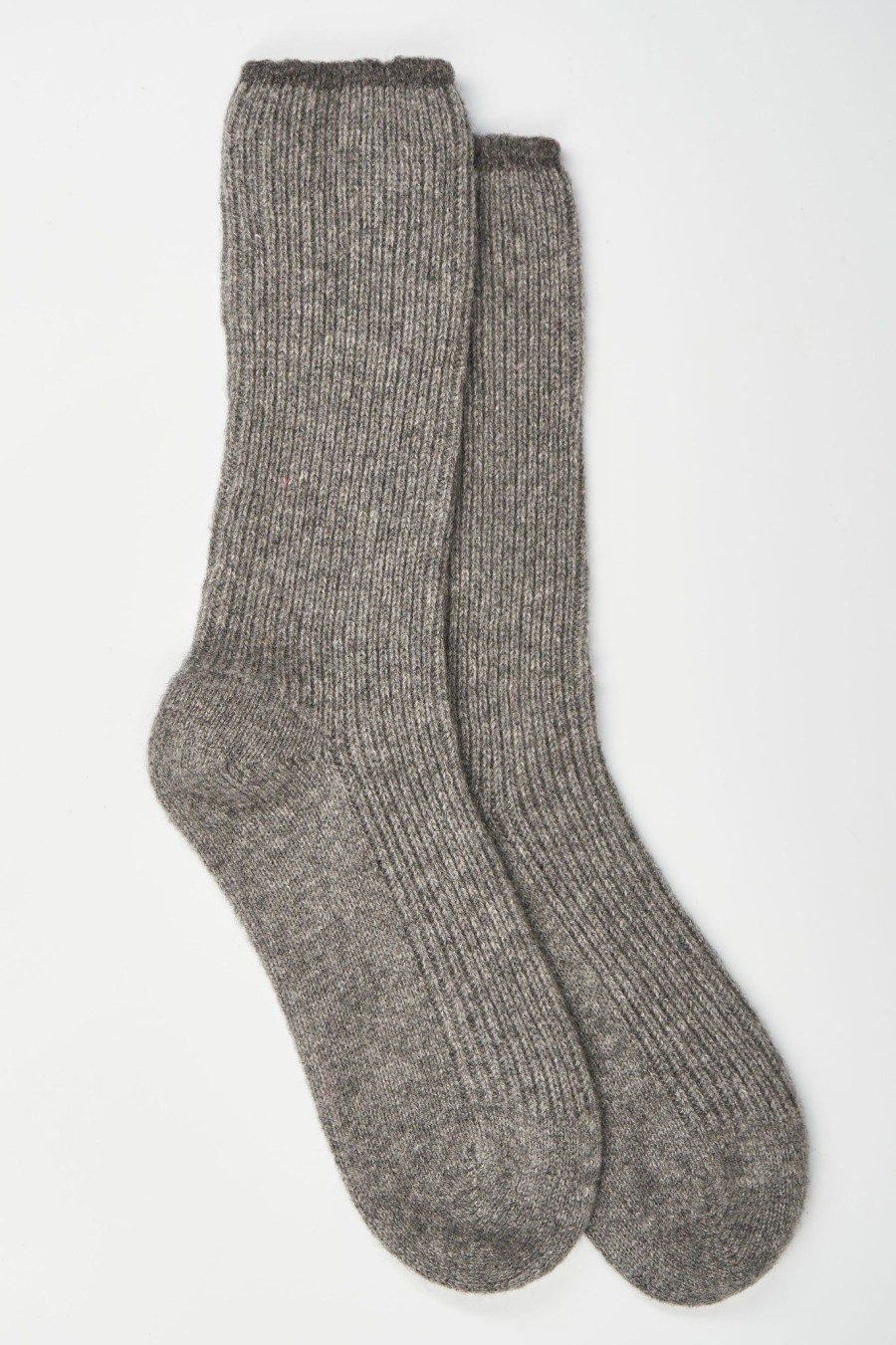 Women Brodie Cashmere Socks | Brodie Cashmere Cosy Bed Socks In Mid Grey