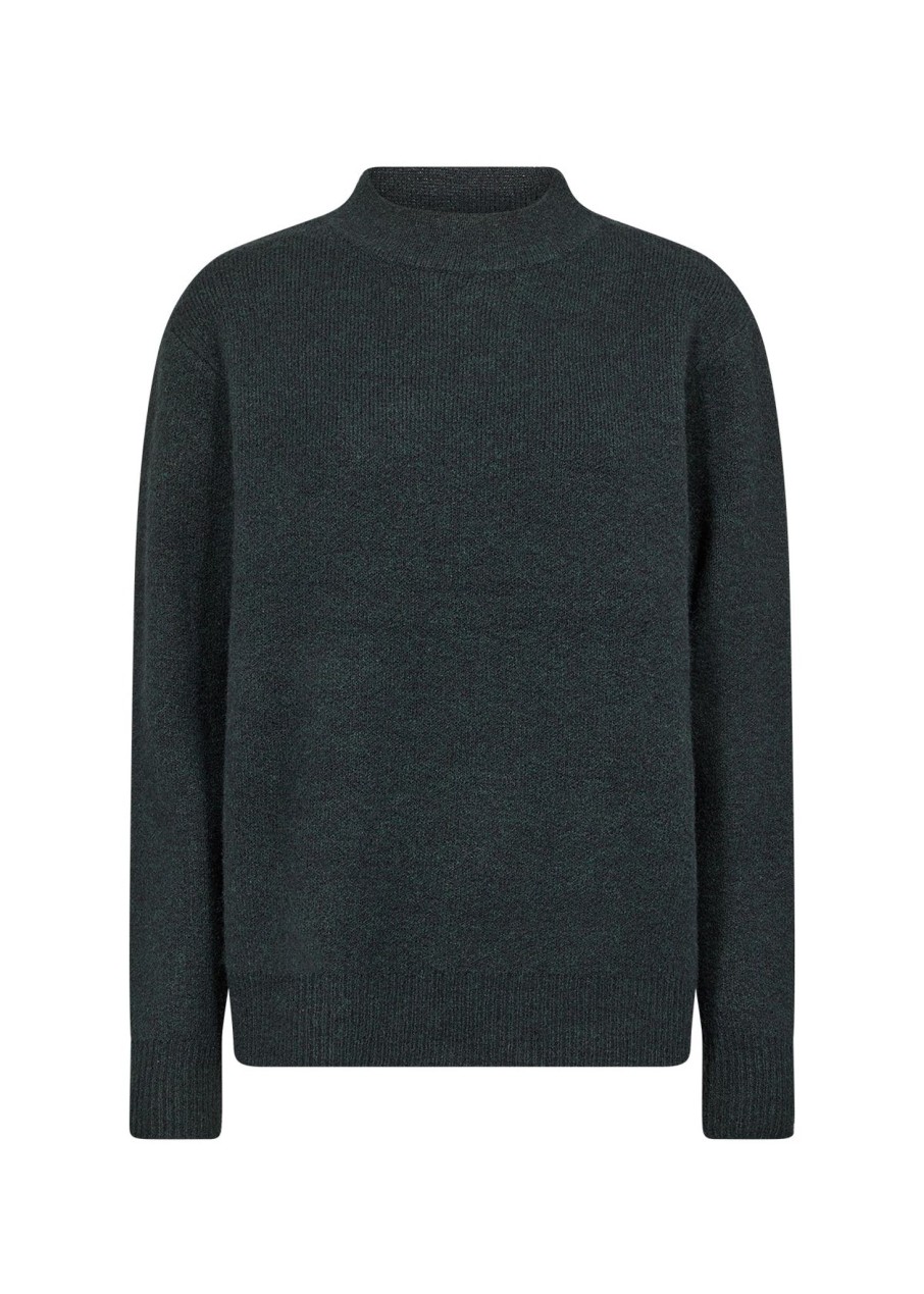 Women Soya Concept Knitwear And Sweaters | Soya Concept Teona Jumper In Dark Pine Melange 33465