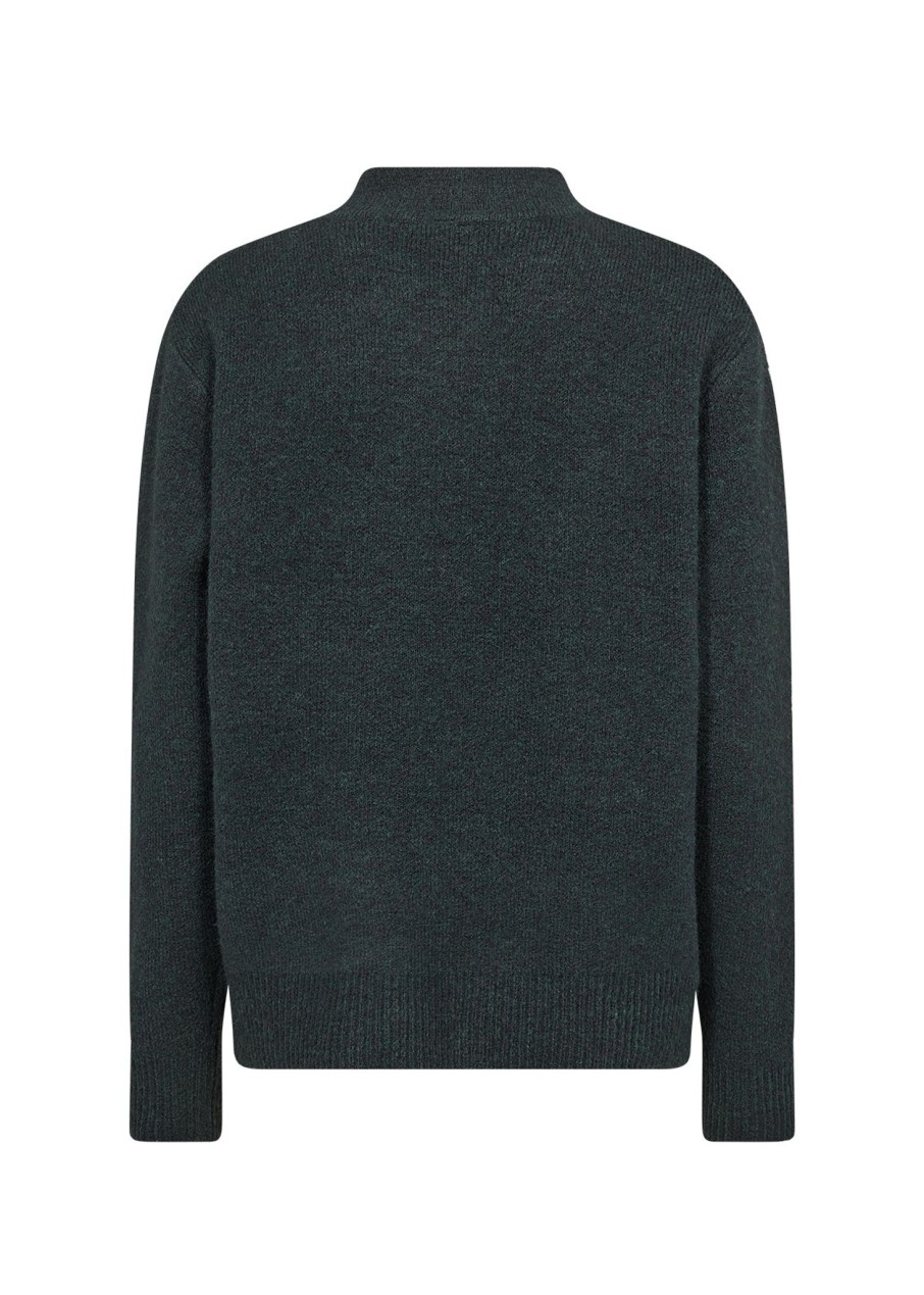 Women Soya Concept Knitwear And Sweaters | Soya Concept Teona Jumper In Dark Pine Melange 33465